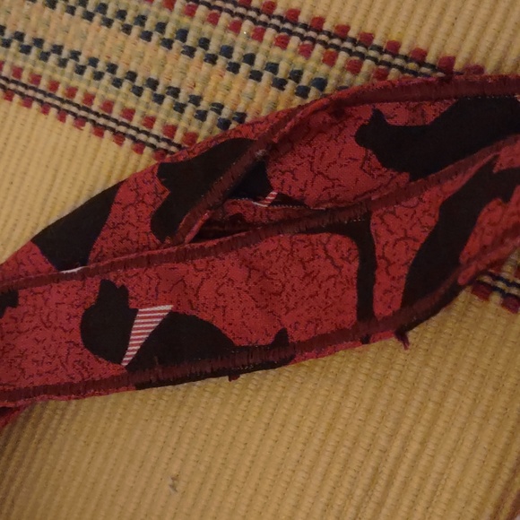 Paisley Red Black Lab Dog Print hand stitched bag - Picture 3 of 5